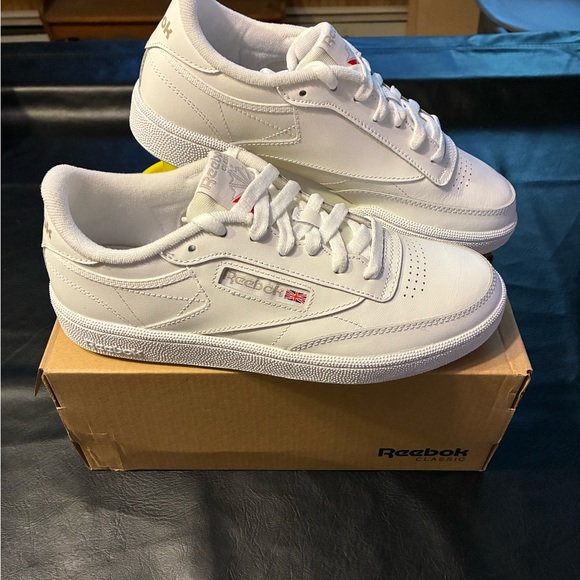 Reebok Shoes - Women's Reebok Club C 85 Athletic Shoes White Light Grey BS7685 Size 8.5